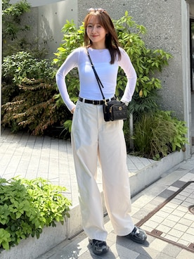 「Dior（ディオール）のアイテム」を使った、前田希美さん（レディース・159cm）の春コーディネート