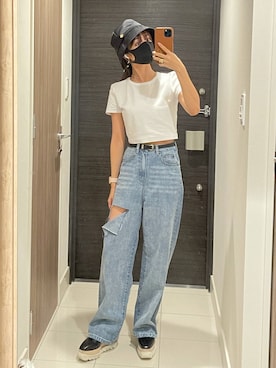 前田希美さん（レディース・158cm）の夏コーディネート