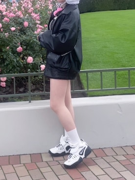 「NIKE（ナイキ）のアイテム（スニーカー、ホワイト系）」を使った、、さん（レディース・162cm）の夏コーディネート