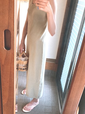 「green label relaxing（グリーンレーベルリラクシング）のアイテム（イヤーカフ）」を使った、emmaさん（レディース・162cm）の夏コーディネート