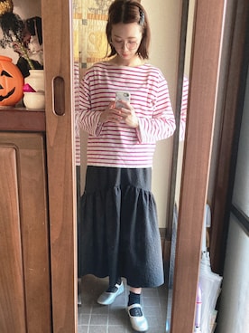 「リンネル（リンネル）のアイテム」を使った、emmaさん（レディース・162cm）の秋コーディネート