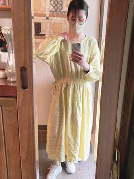 「リンネル（リンネル）のアイテム」を使った、emmaさん（レディース・162cm）の春コーディネート
