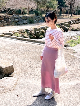「リンネル（リンネル）のアイテム」を使った、emmaさん（レディース・162cm）の春コーディネート