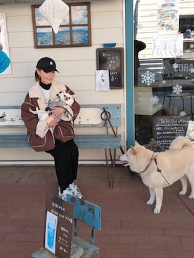 「CPCM（シーピーシーエム）のアイテム（ブルゾン）」を使った、もぐさん（レディース・153cm）の春コーディネート