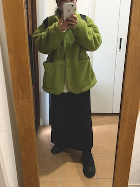 「AMERICAN HOLIC」｜「アイテム（ジャンパースカート）」を使った、makkoさん（レディース・149cm）の冬コーディネート