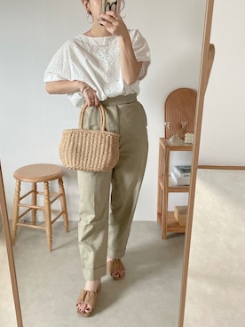 「PUAL CE CIN（ピュアルセシン）のアイテム」を使った、yumi.さん（レディース・151cm）の夏コーディネート