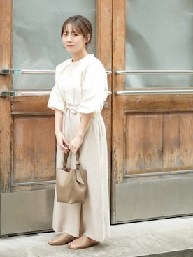 「しまむら（シマムラ）のアイテム（スカート）」を使った、yumi.さん（レディース・151cm）の春コーディネート