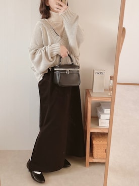 「しまむら（シマムラ）のアイテム（ワンピース/ドレス）」を使った、yumi.さん（レディース・151cm）の冬コーディネート