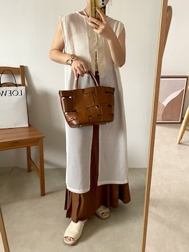 「しまむら（シマムラ）のアイテム（スカート）」を使った、yumi.さん（レディース・151cm）の夏コーディネート