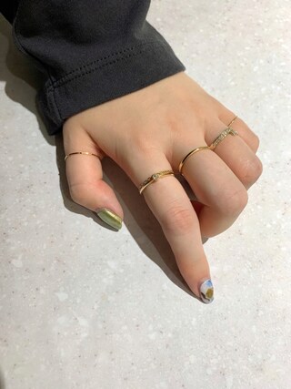 Pocket Ring】K10オパールピンキーリング｜ピンキーリング