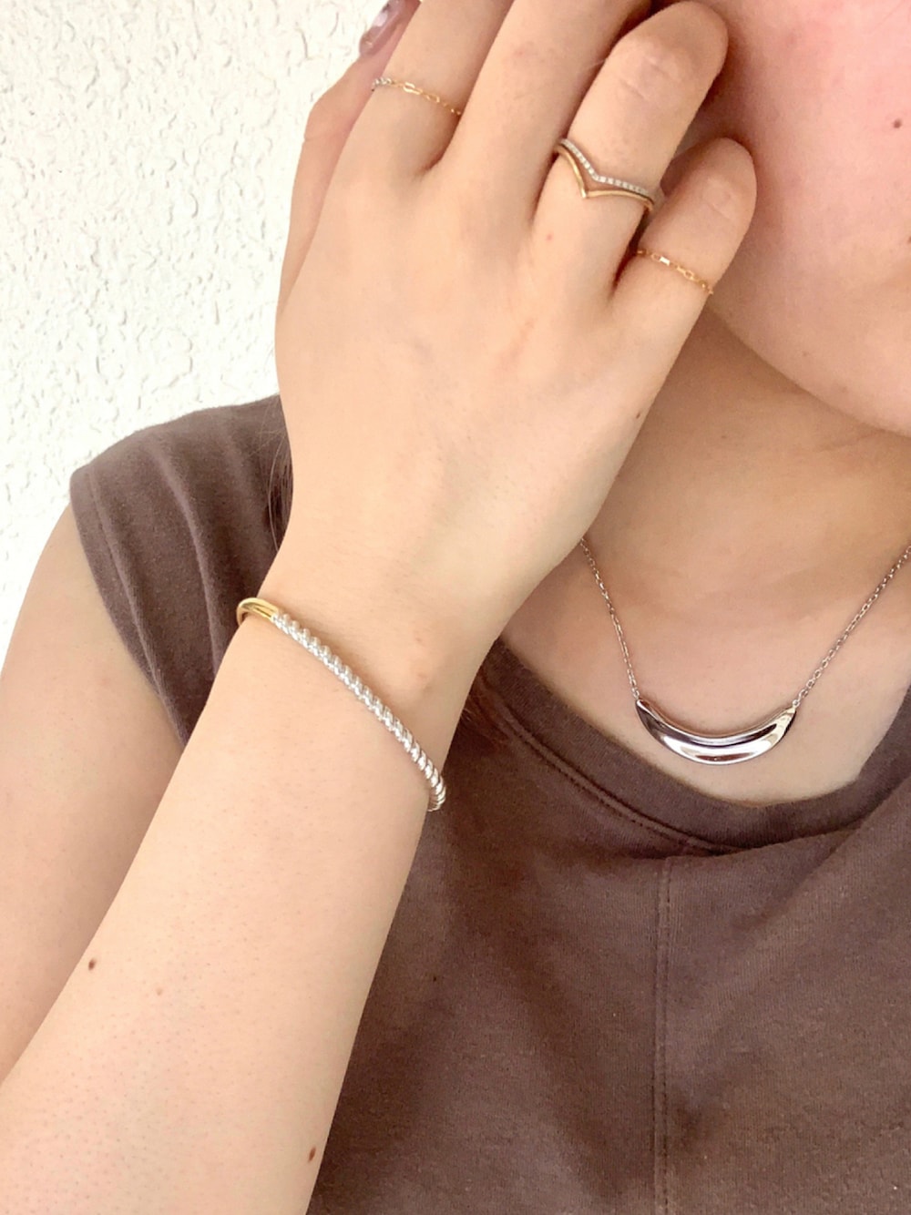 新品未使用　PAS TIERRA／パティエラ　【Briller】K10V字リング PAS TIERRA（パティエラ）の「[Briller] K10V字リング（リング