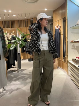 「THE SHINZONE（ザ　シンゾーン）のアイテム（帽子）」を使った、TOKUMURA_161cmさん（レディース・161cm）の春コーディネート