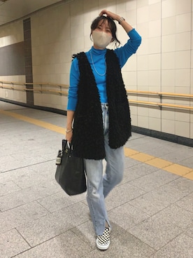 「SHENERY」｜「アイテム（スリッポン）」を使った、TOKUMURA_161cmさん（レディース・161cm）の秋コーディネート