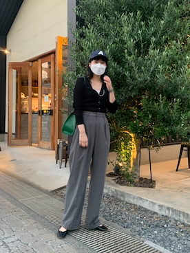 「THE SHINZONE（ザ　シンゾーン）のアイテム（帽子）」を使った、TOKUMURA_161cmさん（レディース・161cm）の秋コーディネート