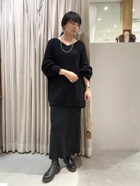 「SHENERY」｜「アイテム（ブーツ）」を使った、TOKUMURA_161cmさん（レディース・161cm）の秋コーディネート