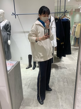 「SHENERY」｜「アイテム（スウェット）」を使った、TOKUMURA_161cmさん（レディース・161cm）の冬コーディネート