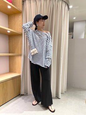 「THE SHINZONE（ザ　シンゾーン）のアイテム（帽子）」を使った、TOKUMURA_161cmさん（レディース・161cm）の春コーディネート