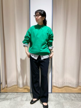 「SHENERY」｜「アイテム（スウェット）」を使った、TOKUMURA_161cmさん（レディース・161cm）の秋コーディネート