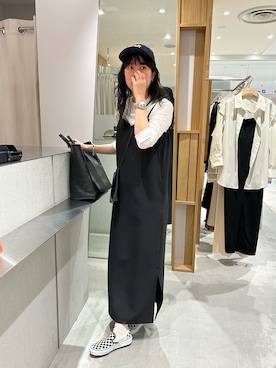 「SHENERY」｜「アイテム（スリッポン）」を使った、TOKUMURA_161cmさん（レディース・161cm）の春コーディネート
