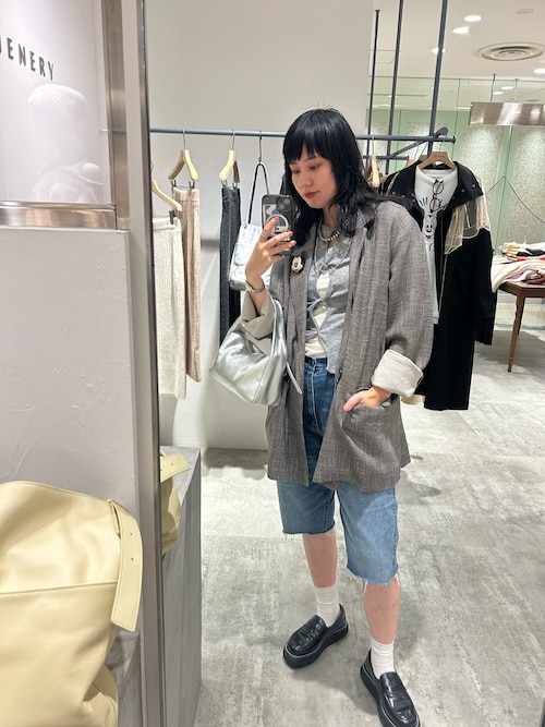 セール】ヴィンテージライクハーフデニムパンツ（デニムパンツ