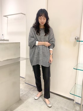 「アイテム（バレエシューズ）」を使った、TOKUMURA_161cmさん（レディース・161cm・30代）の秋コーディネート