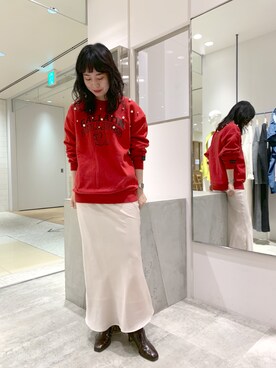 「SHENERY」｜「アイテム（スウェット）」を使った、TOKUMURA_161cmさん（レディース・161cm）の冬コーディネート