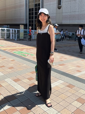 「THE SHINZONE（ザ　シンゾーン）のアイテム（帽子）」を使った、TOKUMURA_161cmさん（レディース・161cm）の夏コーディネート