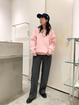 「THE SHINZONE（ザ　シンゾーン）のアイテム（帽子）」を使った、TOKUMURA_161cmさん（レディース・161cm）の冬コーディネート