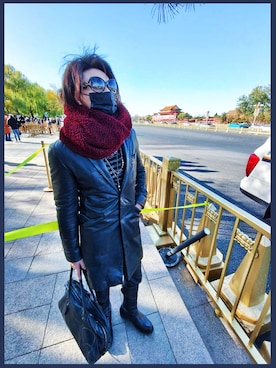 「アイテム（ムートンコート）」を使った、Z ♠️☠️さん（メンズ・170cm）の冬コーディネート