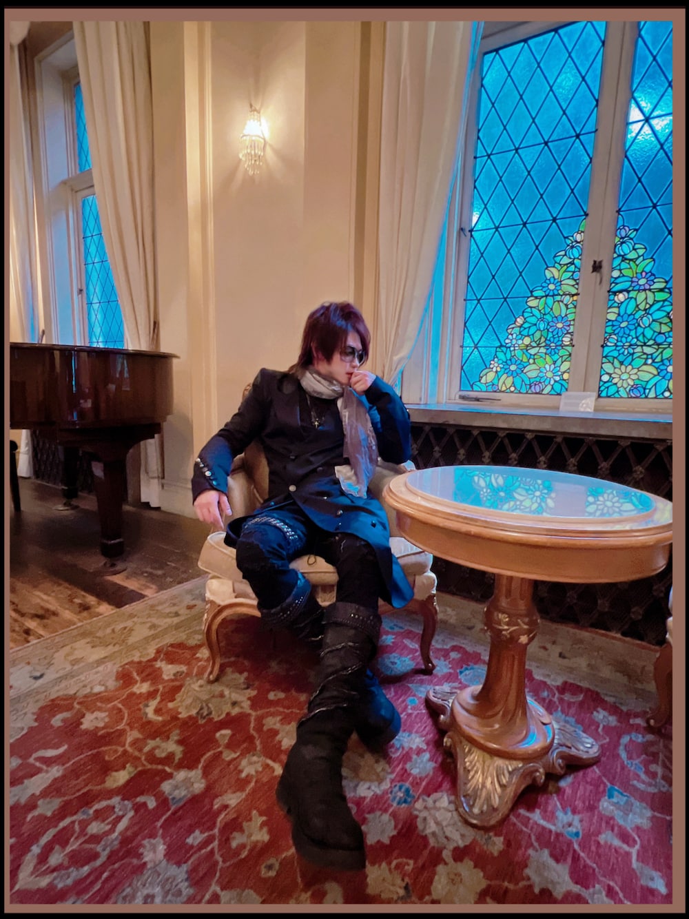 「小笠原伯爵邸、今日のコーデ、春コーデ、冬コーデ、coordinate、IF SIX WAS NINE、KMRii、gunda、FAGASSENT」｜「ifsixwasnineのアイテム（ピーコート、ブラック系）」を使った、Z ♠️☠️さん（メンズ・170cm）の春コーディネートの1枚目の写真