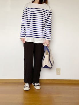 「orcival」｜「アイテム（スラックス）」を使った、あか＊さん（レディース・161cm）の春コーディネート