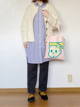 「ニコアンド」｜「アイテム（パンプス）」を使った、あか＊さん（レディース・161cm）の春コーディネート
