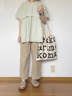 「ピスタチオ」｜「アイテム（サンダル）」を使った、あか＊さん（レディース・161cm）の夏コーディネート