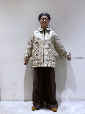 「アイテム（モカシン/デッキシューズ）」を使った、K2aさん（レディース・161cm）の秋コーディネート