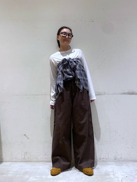 「アイテム（パンツ）」を使った、K2aさん（レディース・161cm・50代）の秋コーディネート