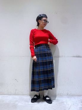 「アイテム（帽子）」を使った、K2aさん（レディース・161cm・50代）の秋コーディネート