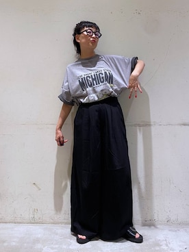 「アイテム（サンダル）」を使った、K2aさん（レディース・161cm・50代）の夏コーディネート