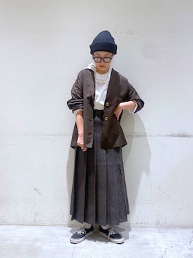 「アイテム（帽子）」を使った、K2aさん（レディース・161cm・50代）の秋コーディネート