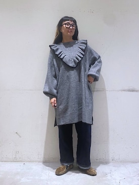 「アイテム（デニムパンツ）」を使った、K2aさん（レディース・161cm・50代）の秋コーディネート