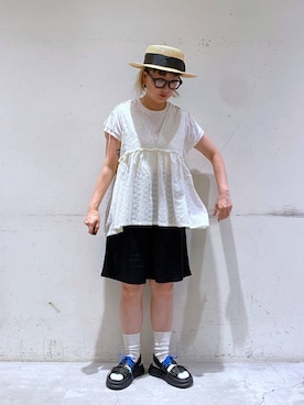 「アイテム（Tシャツ/カットソー）」を使った、K2aさん（レディース・161cm・50代）の夏コーディネート