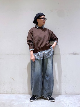 「アイテム（帽子）」を使った、K2aさん（レディース・161cm・50代）の秋コーディネート