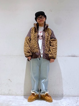 「おでかけ」｜「アイテム（スウェット）」を使った、K2aさん（レディース・161cm）の冬コーディネート