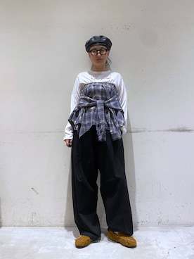 「アイテム（パンツ）」を使った、K2aさん（レディース・161cm・50代）の秋コーディネート