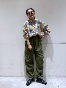 「アイテム（サングラス）」を使った、K2aさん（レディース・161cm）の秋コーディネート