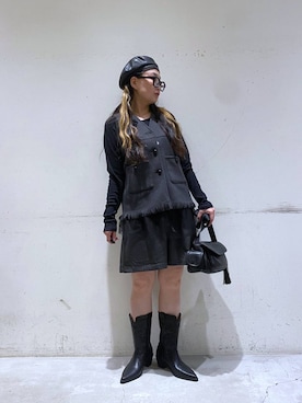 「アイテム（ベスト）」を使った、K2aさん（レディース・161cm・50代）の秋コーディネート