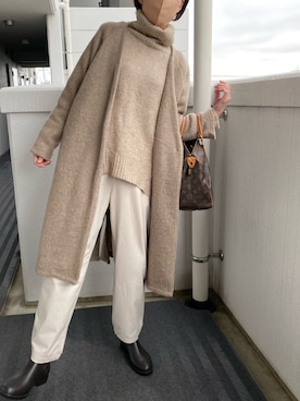 「無印良品」｜anna.さん（レディース・161cm）の冬コーディネート