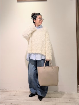 「PUAL CE CIN（ピュアルセシン）のアイテム」を使った、masumoさん（レディース・155cm）の冬コーディネート