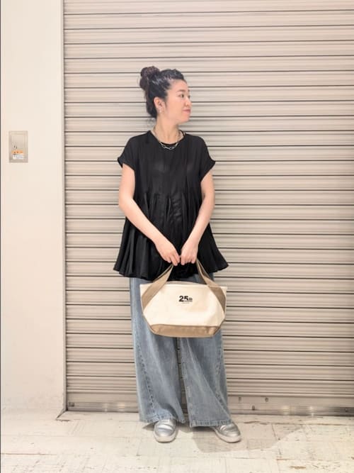 マチ付きペプラム2WAYブラウス