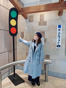 「PUAL CE CIN（ピュアルセシン）のアイテム（トレンチコート）」を使った、masumoさん（レディース・155cm）の冬コーディネート