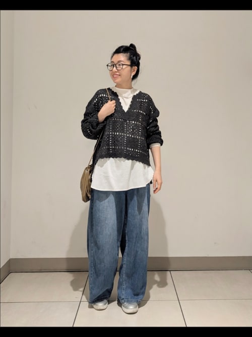 セール】【25th】綿麻デニムイージーパンツ（デニムパンツ
